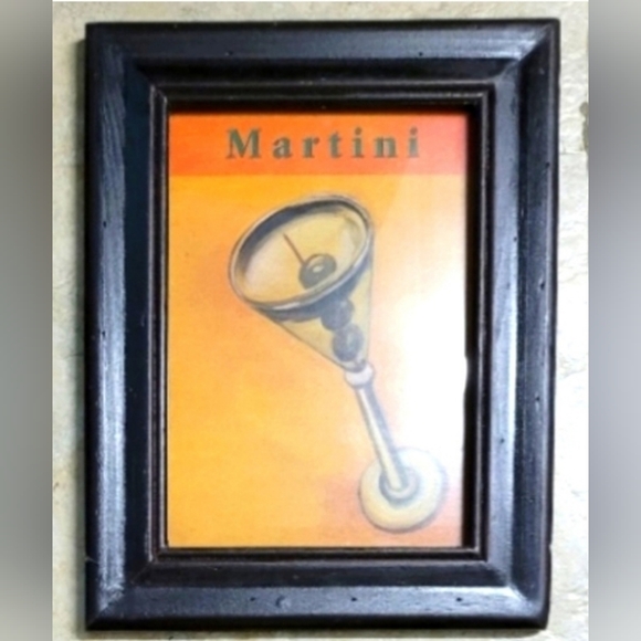 Vintage Cocktail Art Reprints in Wood Frames, Set Of 4 - Picture 6 of 9